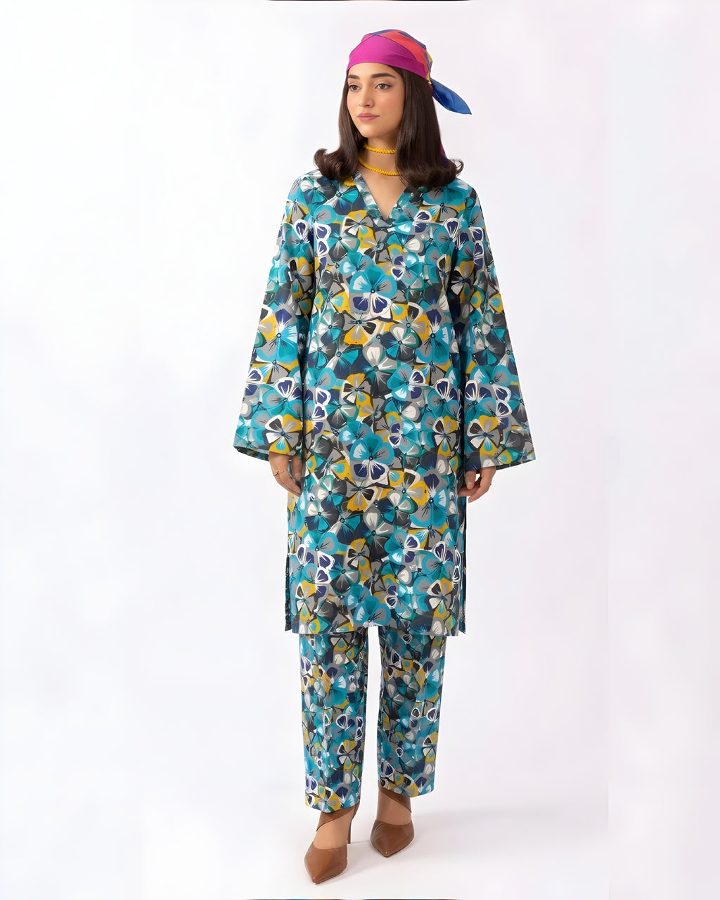 2-PC Print Lawn (Unstitch) 01