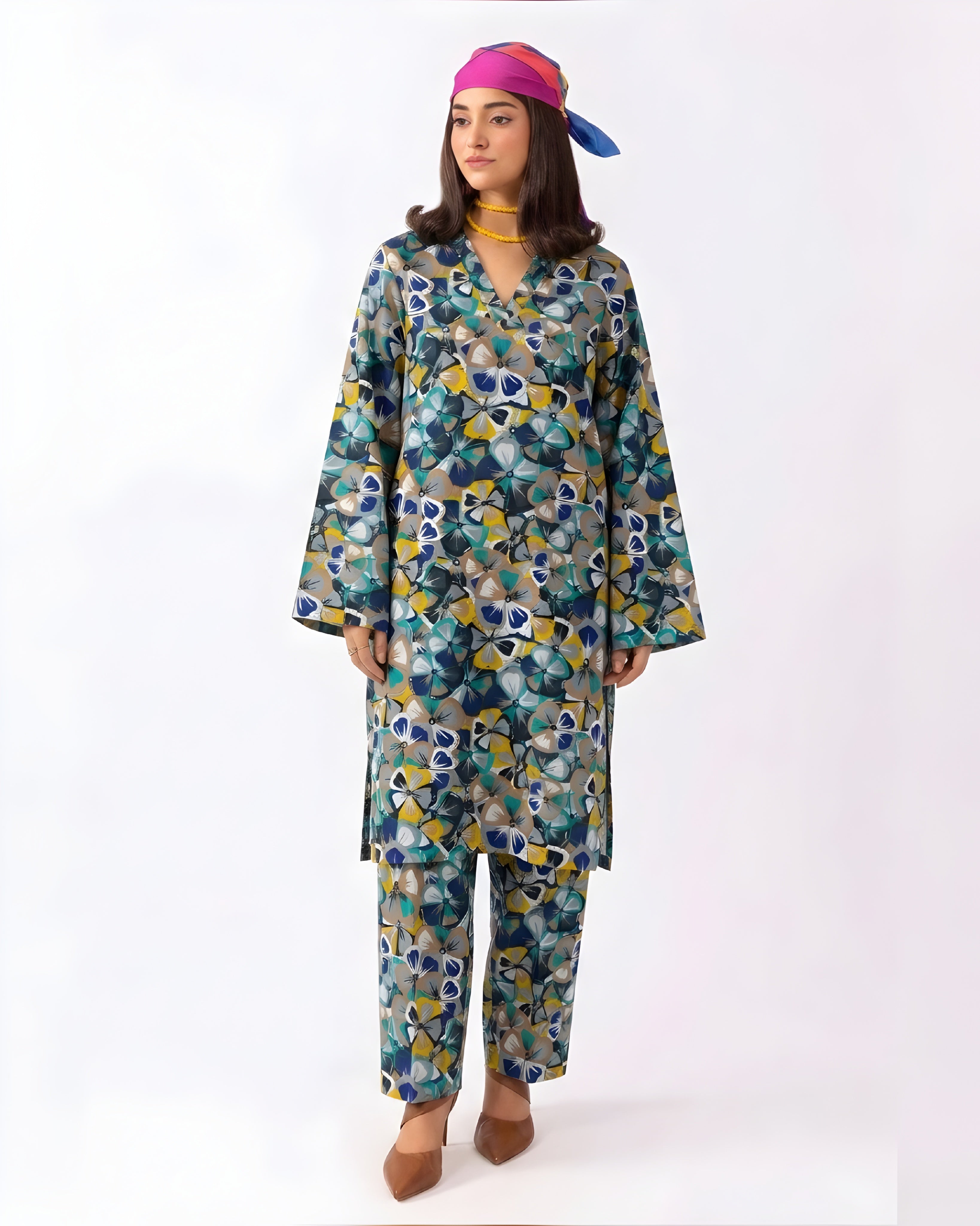 2-PC Print Lawn (Unstitch) 02