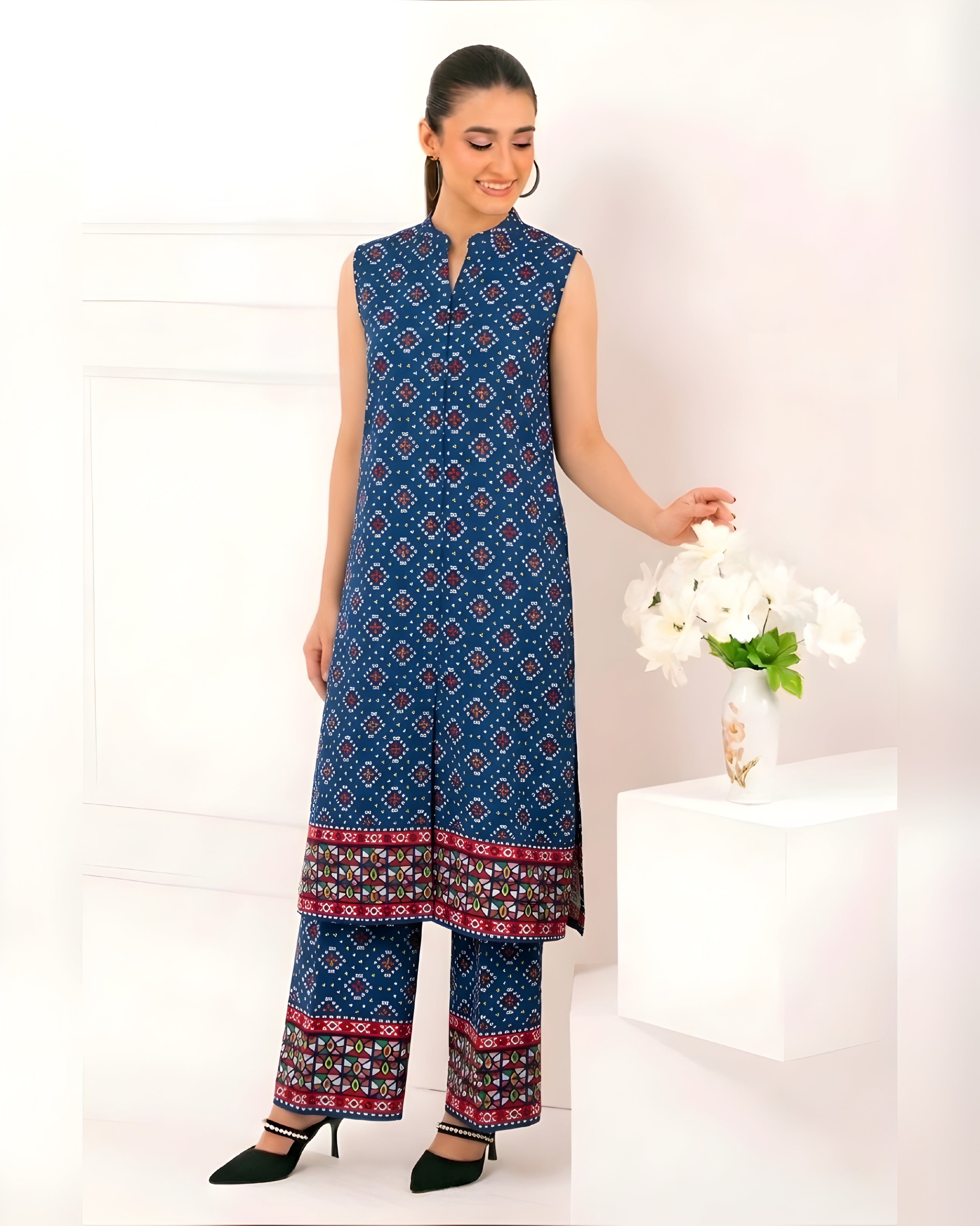 2-PC Print Lawn (Unstitch) 07