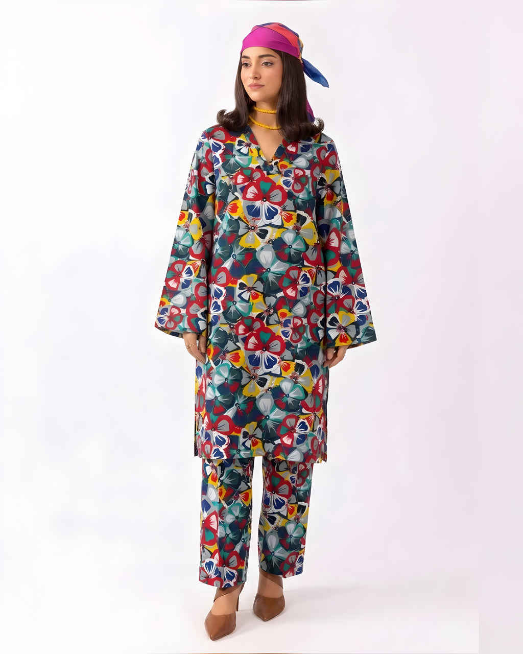 2-PC Print Lawn (Unstitch) 09