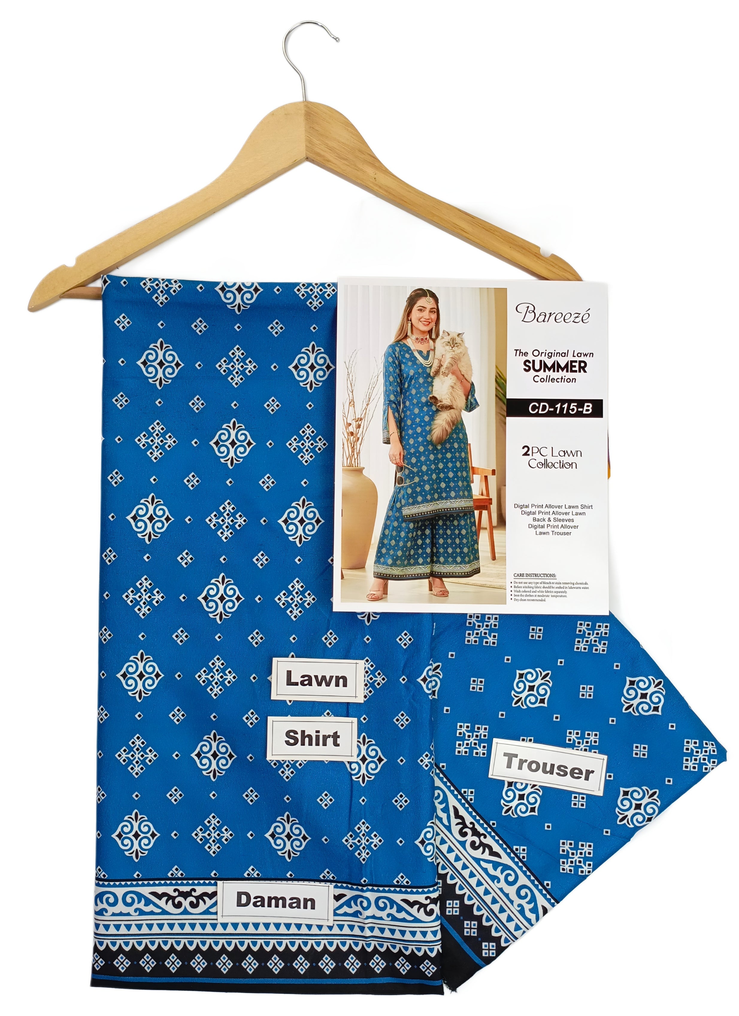 Lawn 2 PC Unstitched # 115-B