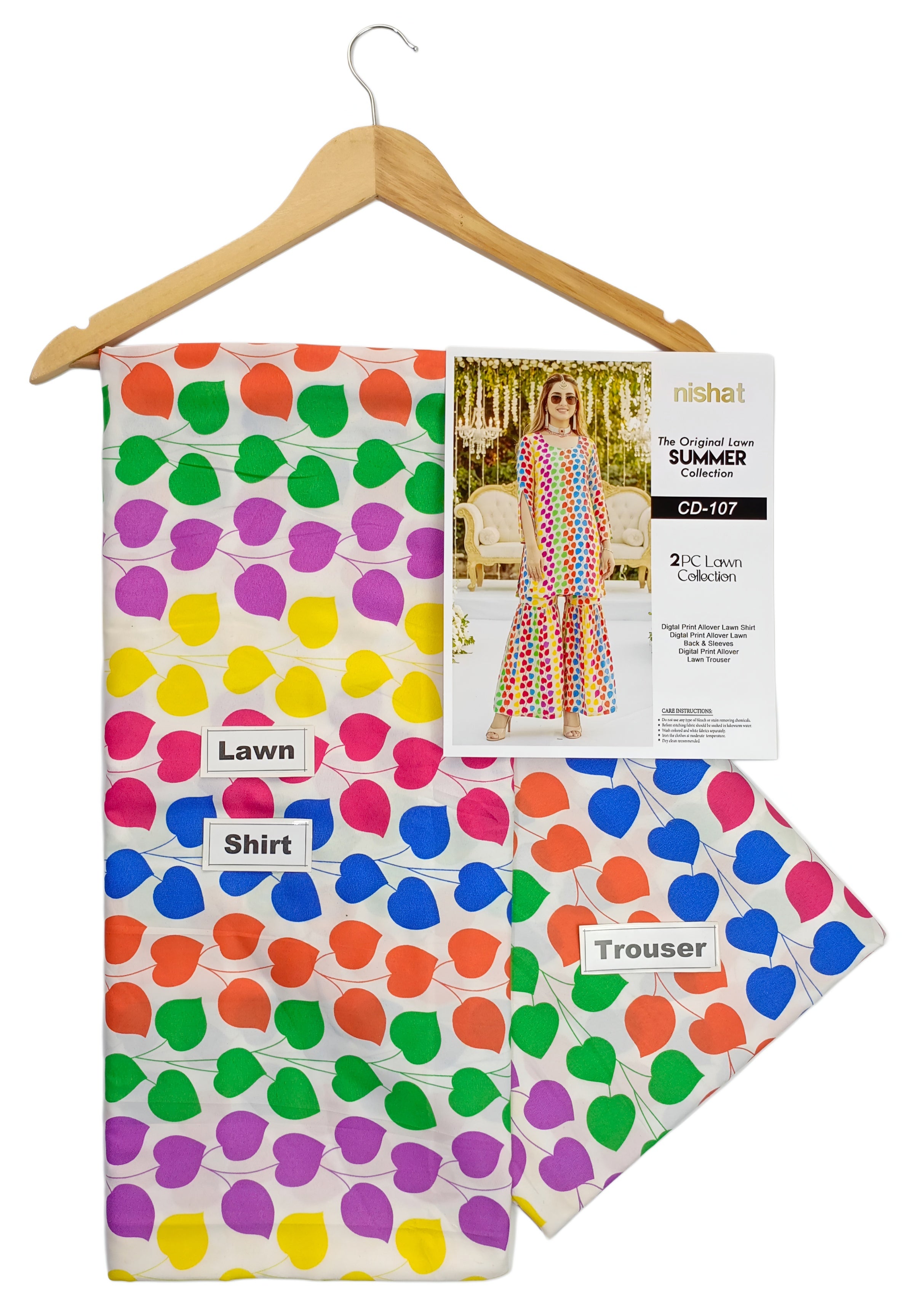 Lawn 2 PC Unstitched # 107