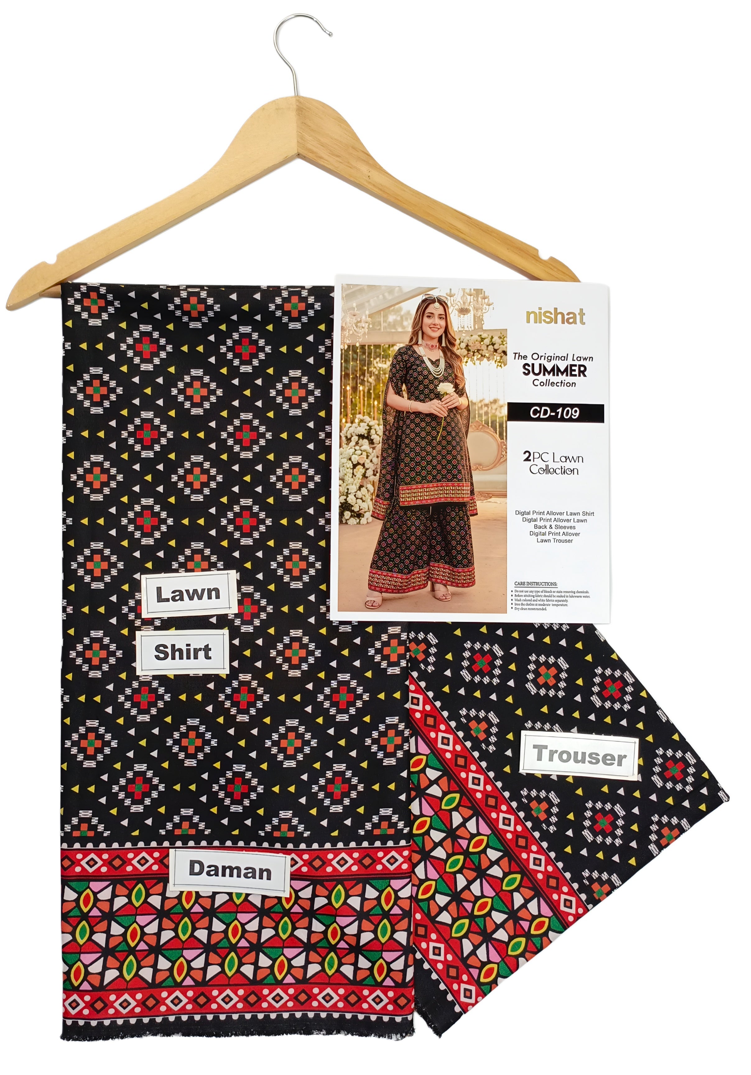 Lawn 2 PC Unstitched # 109