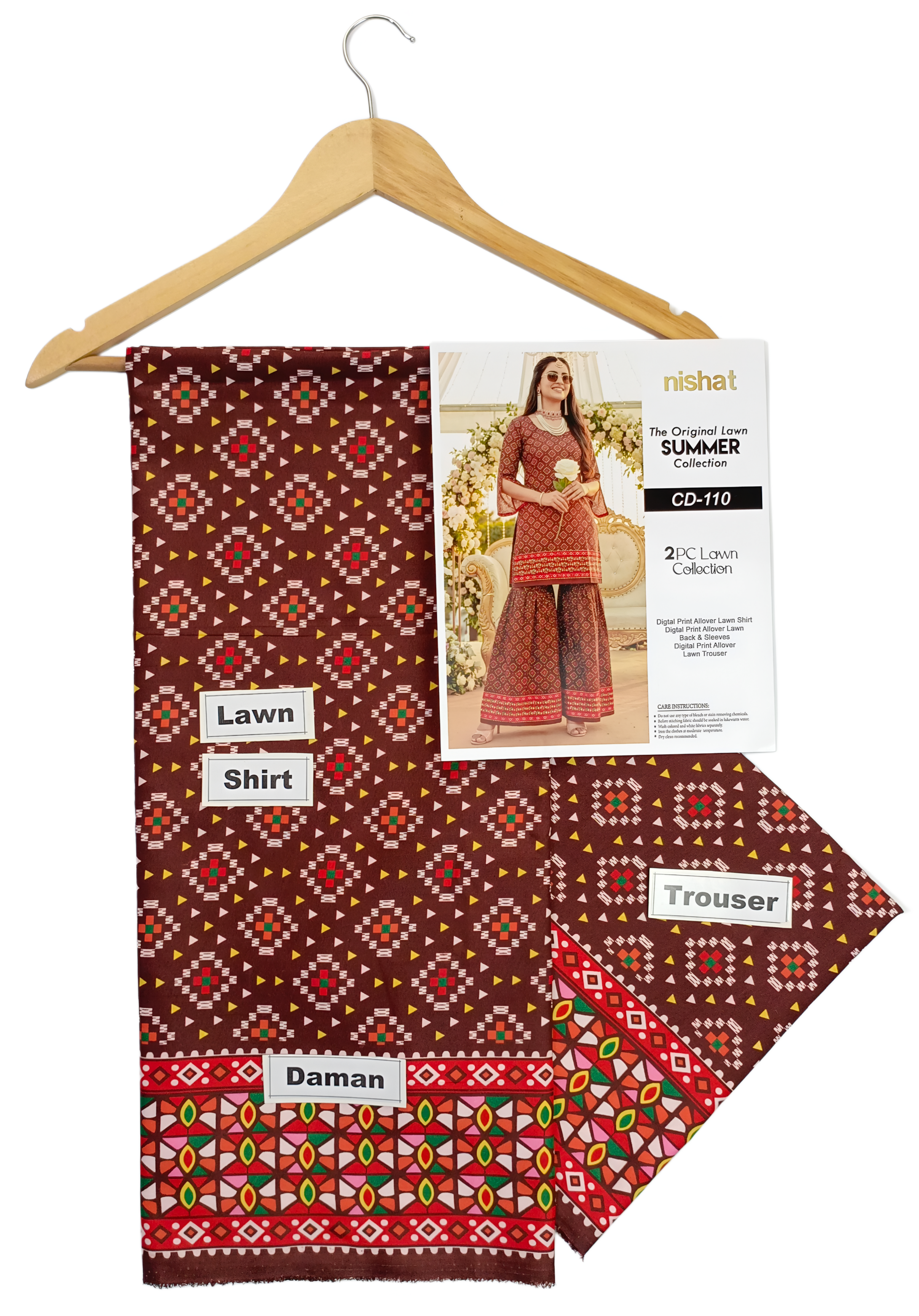 Lawn 2 PC Unstitched # 110