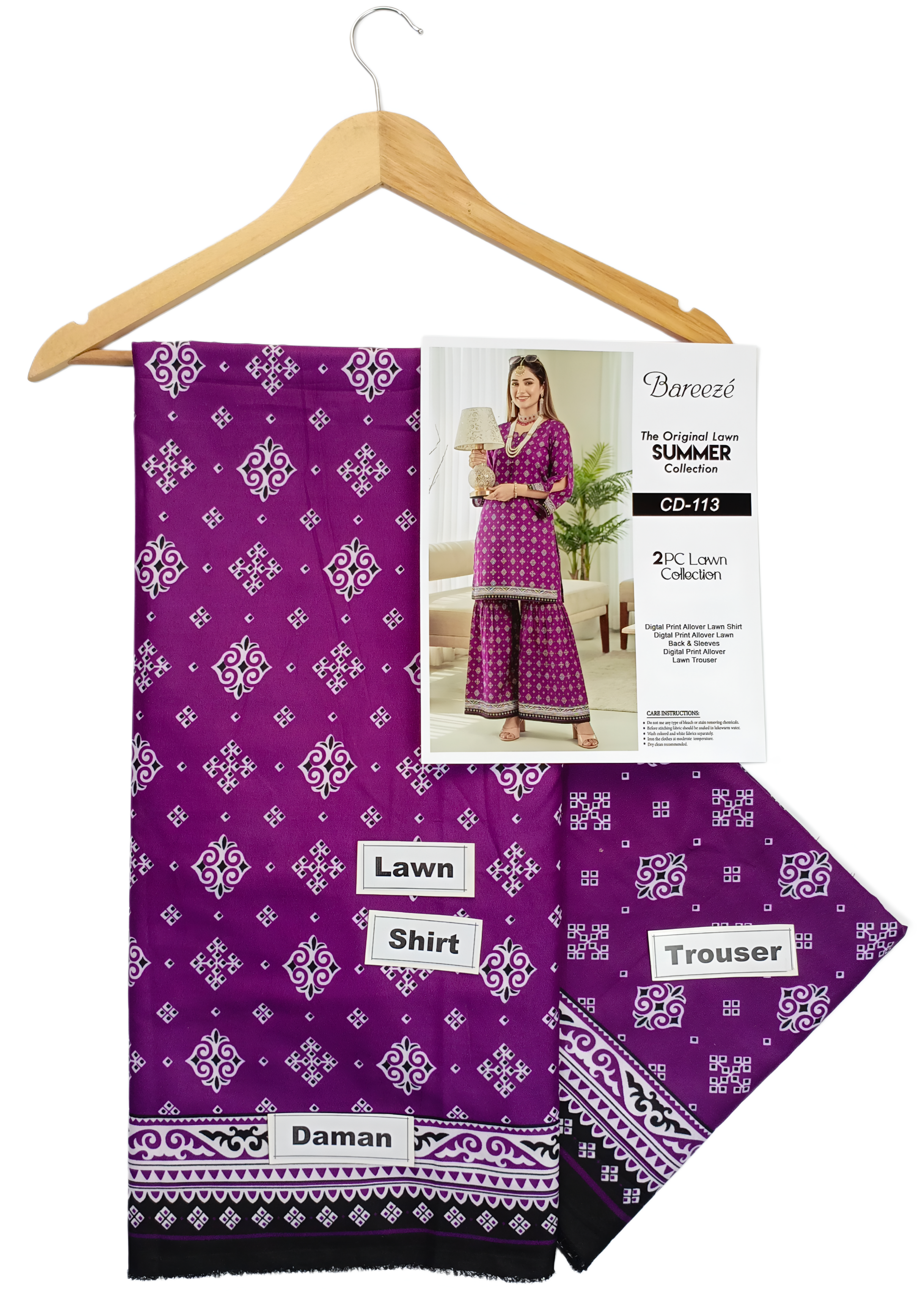Lawn 2 PC Unstitched # 113