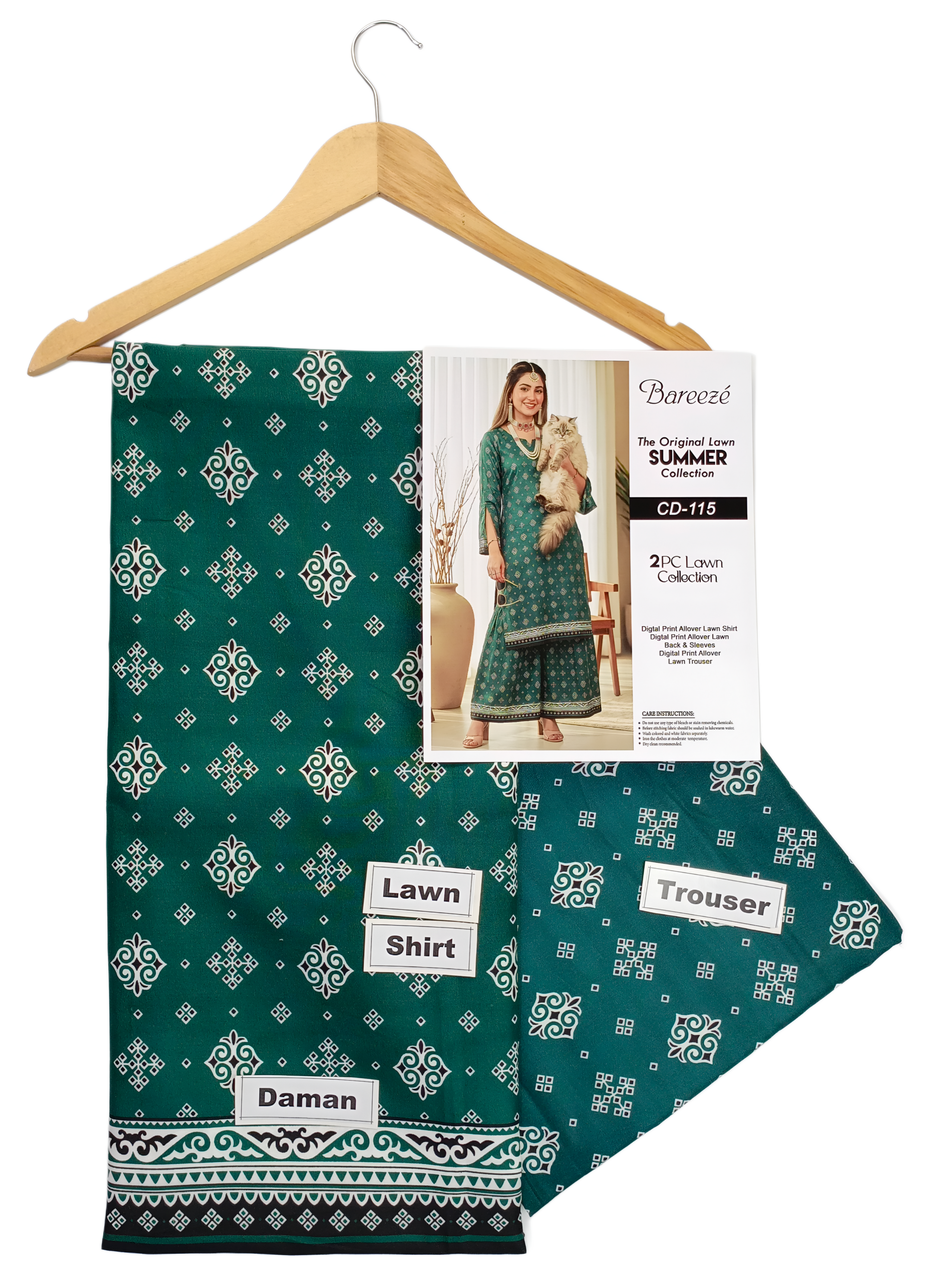 Lawn 2 PC Unstitched # 115