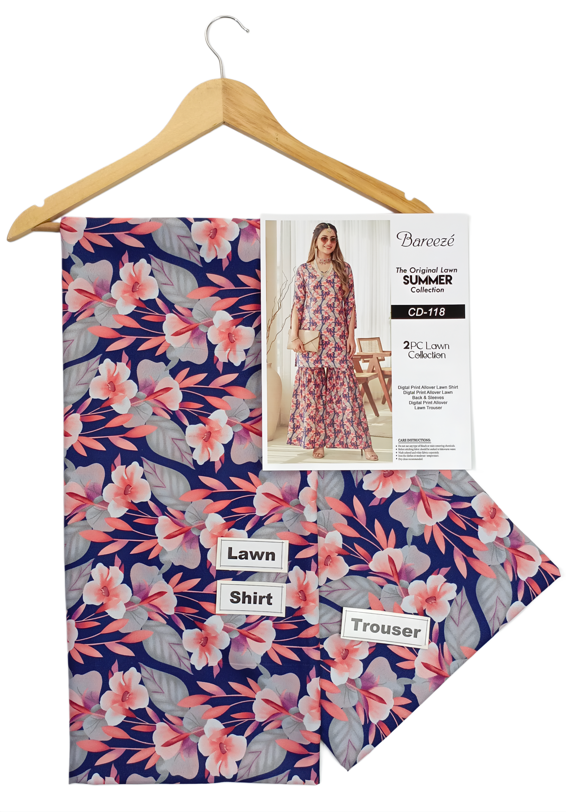 Lawn 2 PC Unstitched # 118
