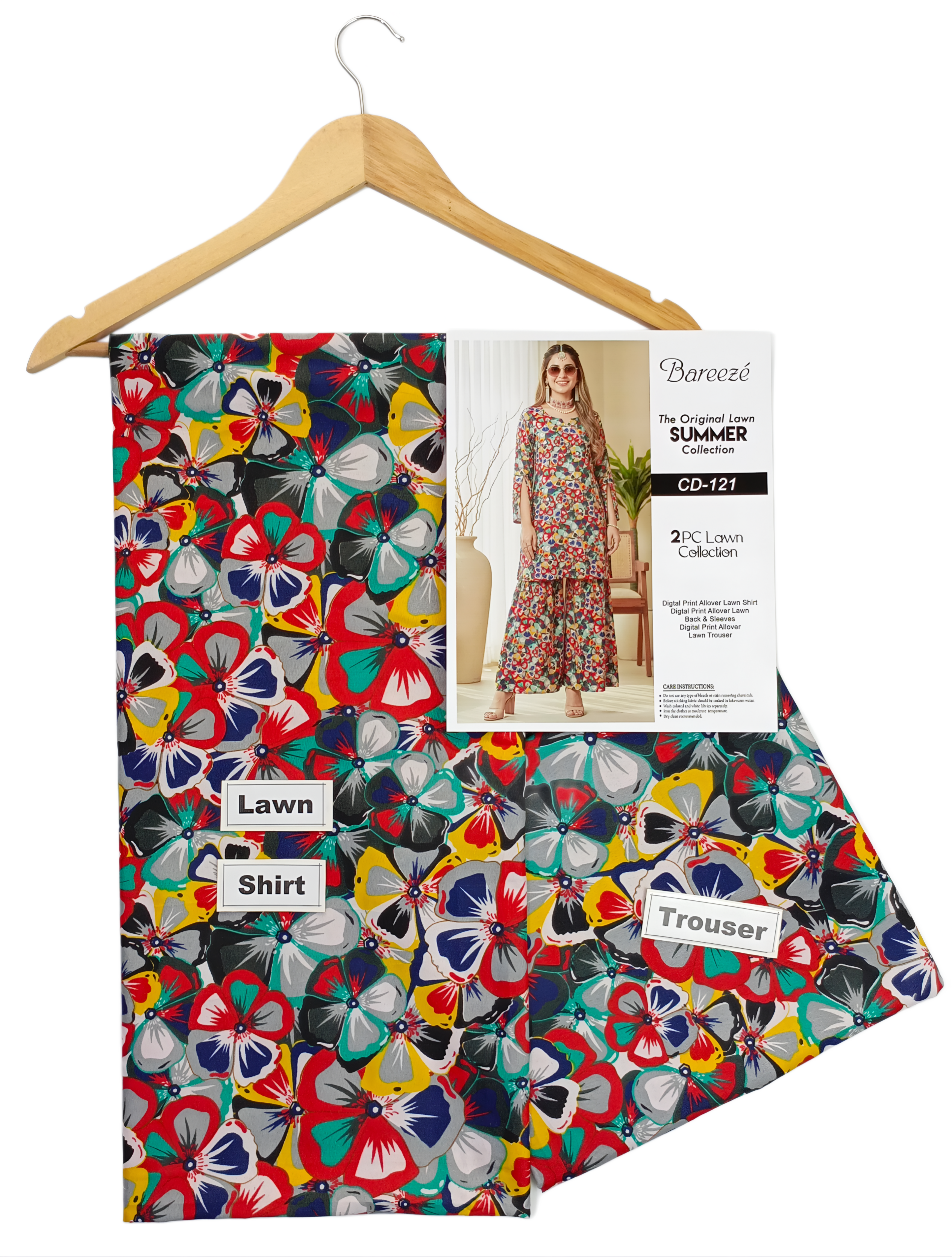 Lawn 2 PC Unstitched # 121