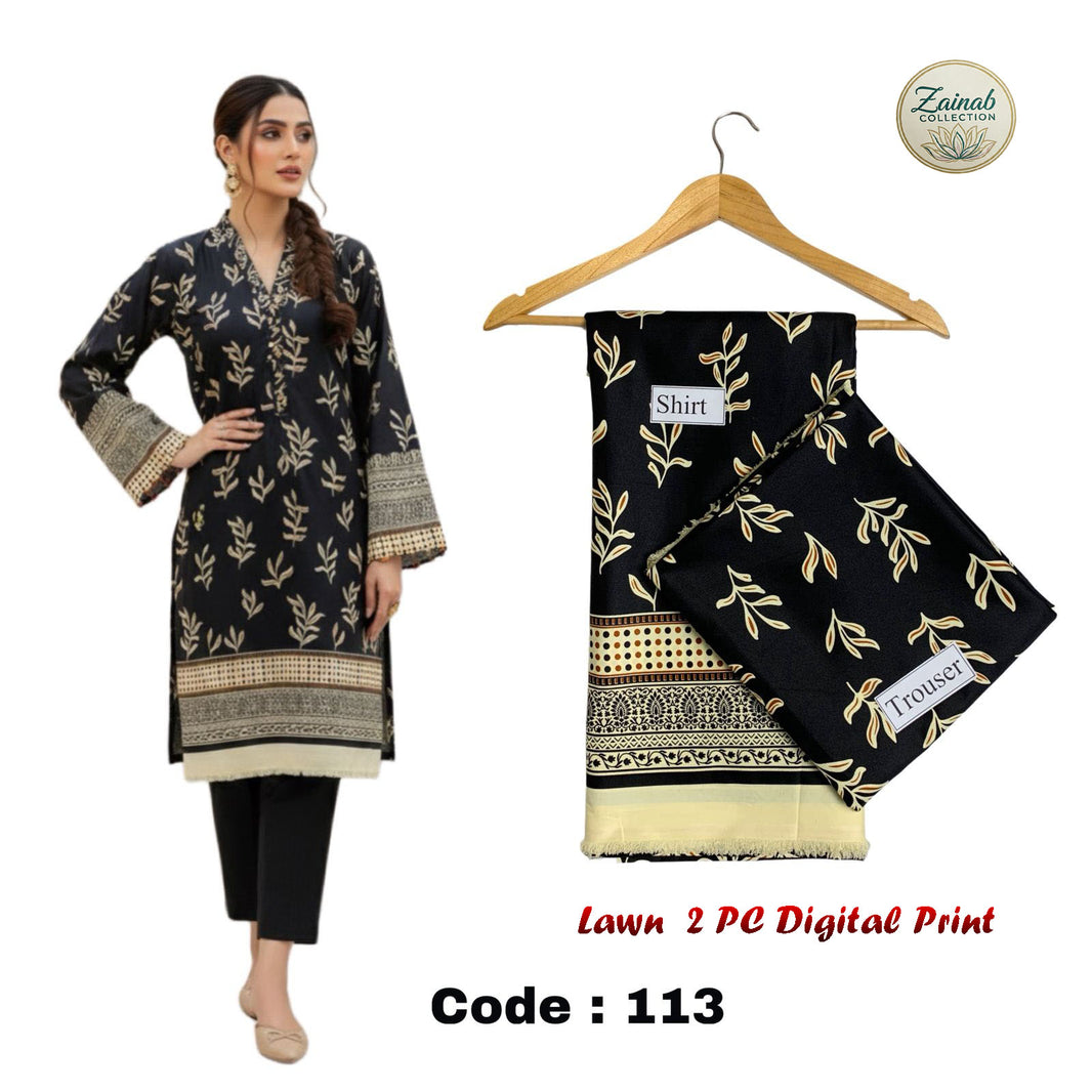Lawn 2 PC Digital Print Code 113