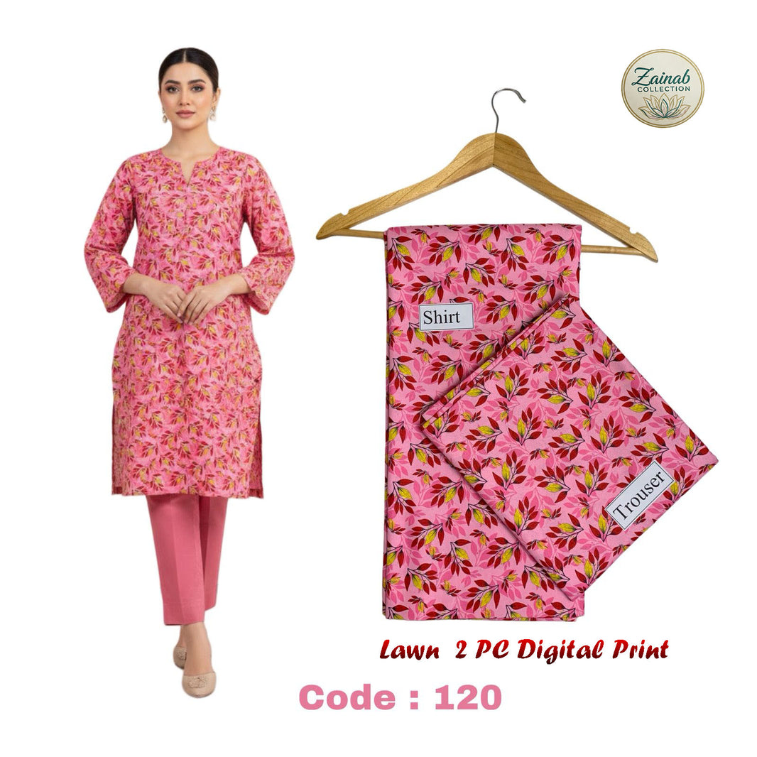 Lawn 2 PC Digital Print Code 120