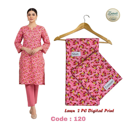 Lawn 2 PC Digital Print Code 120