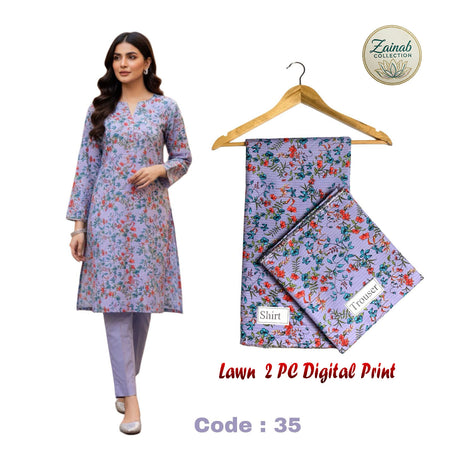 Lawn 2 PC Digital Print Code 35