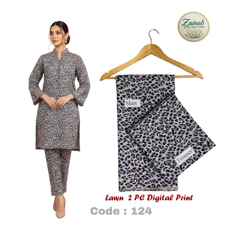 Lawn 2 PC Digital Print Code 124