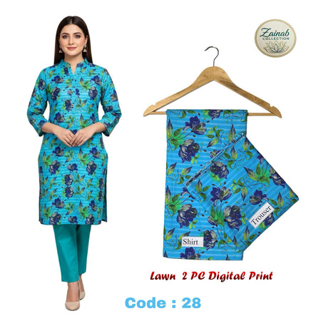 Lawn 2 PC Digital Print Code 28