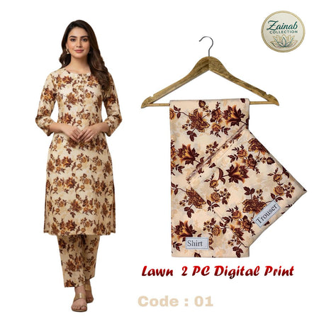 Lawn 2 PC Digital Print Code 01