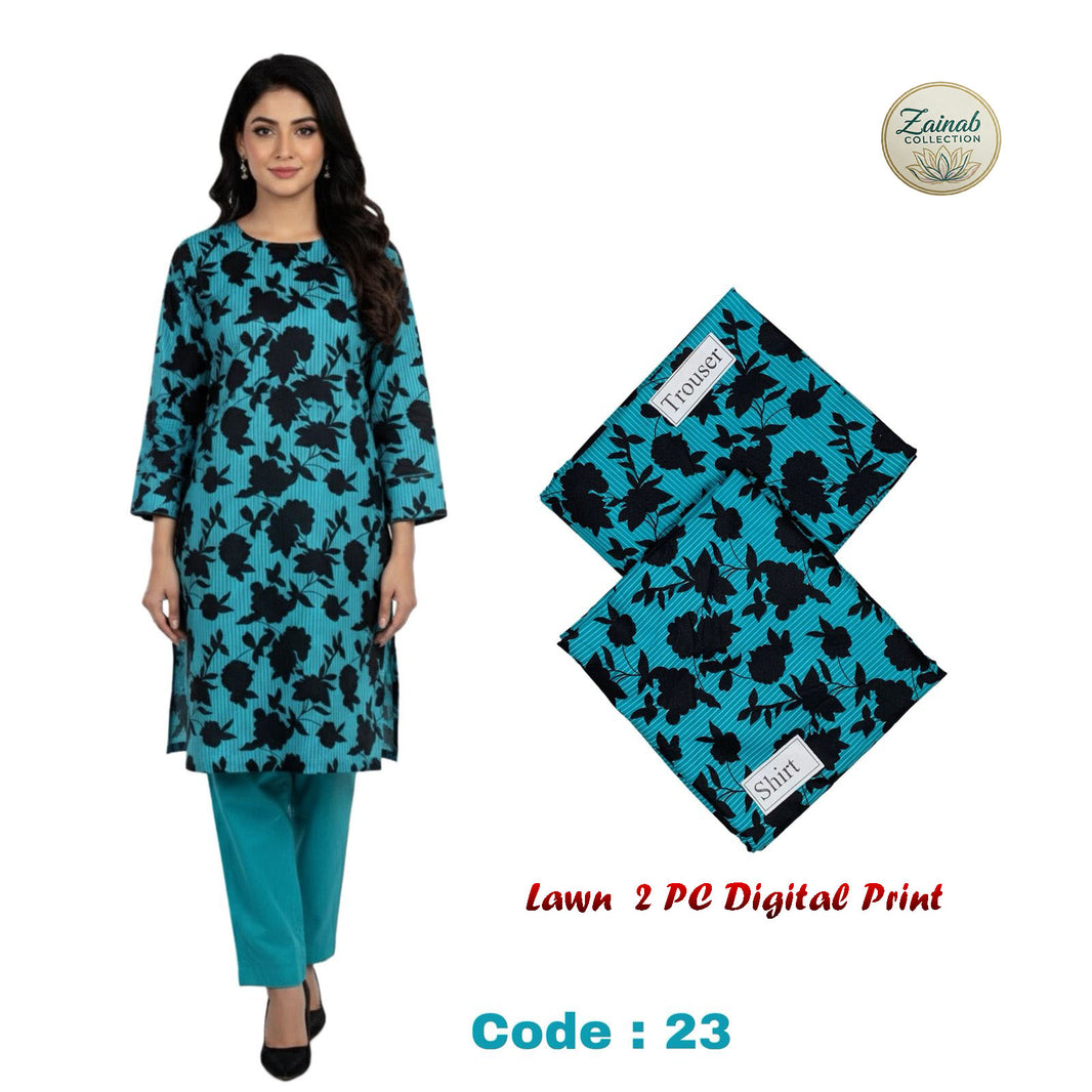 Lawn 2 PC Digital Print Code 23