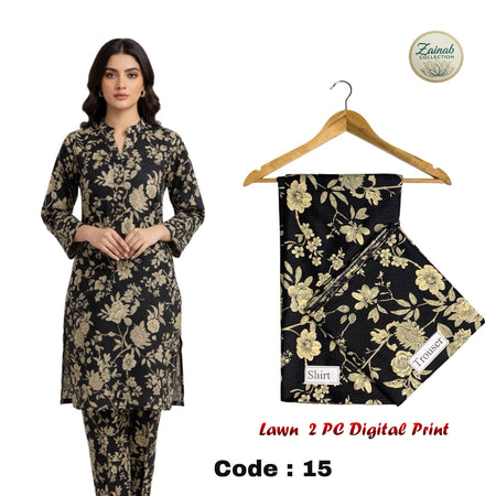 Lawn 2 PC Digital Print Code 15