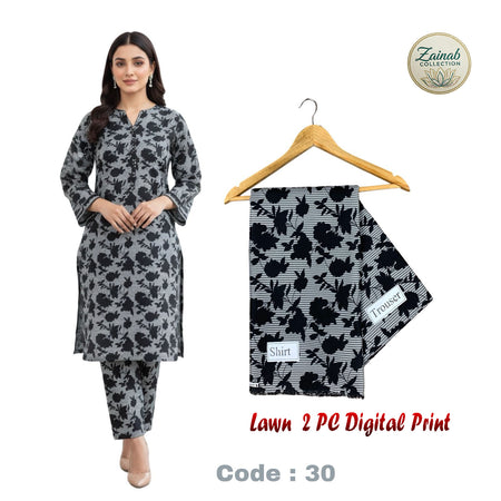Lawn 2 PC Digital Print Code 30