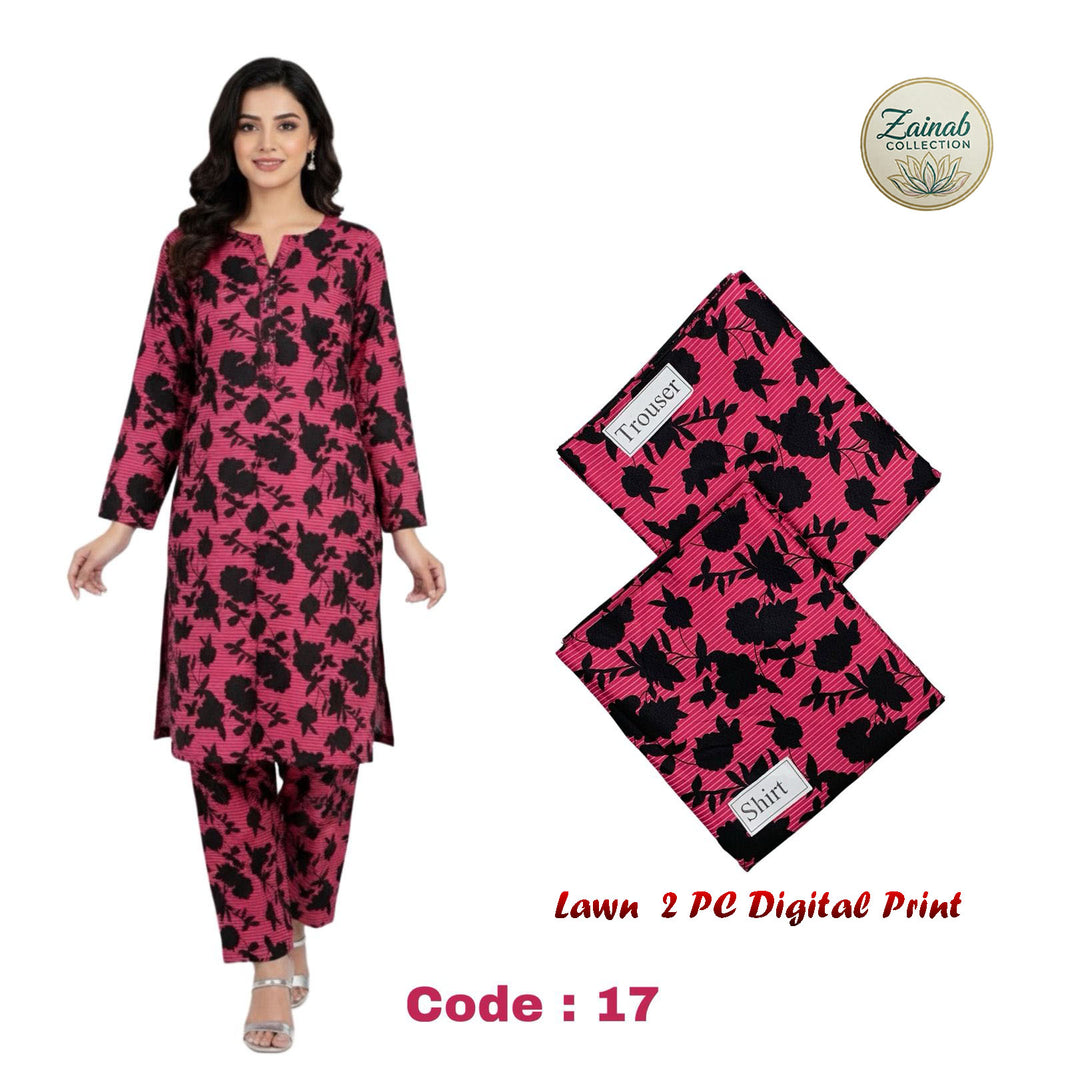 Lawn 2 PC Digital Print Code 17